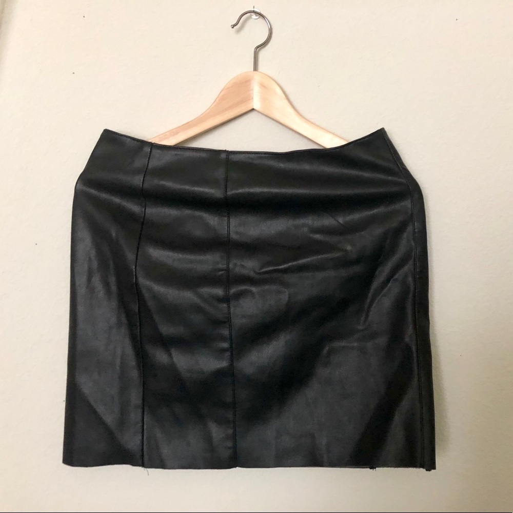 Zara leather mini skirt